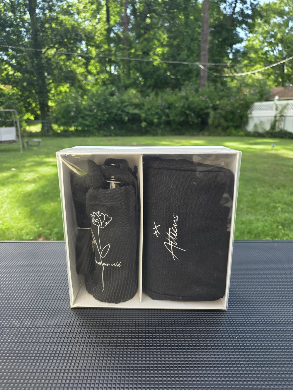 Artisan Black Water Bottle and Matching Lunch Bag